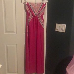Tube-top maxi dress